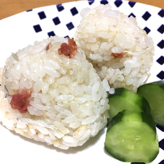 梅としらすの炊き込みご飯